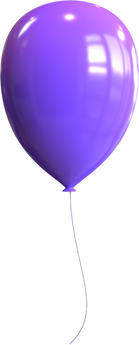 3D Balloon purple Color